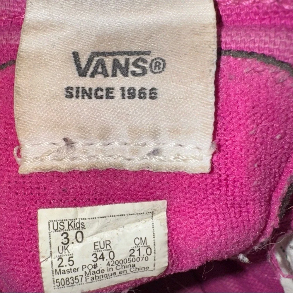 Vans Kids Purple & Green Dino Sk8-Hi Reissue 138 Sneakers, Kids Size 3, Preowned